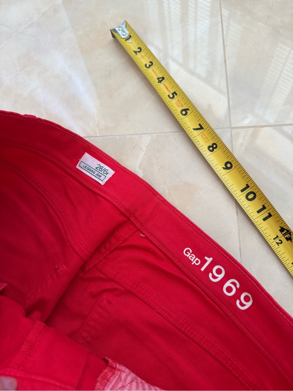 Red legging Jean - Picture 5 of 7